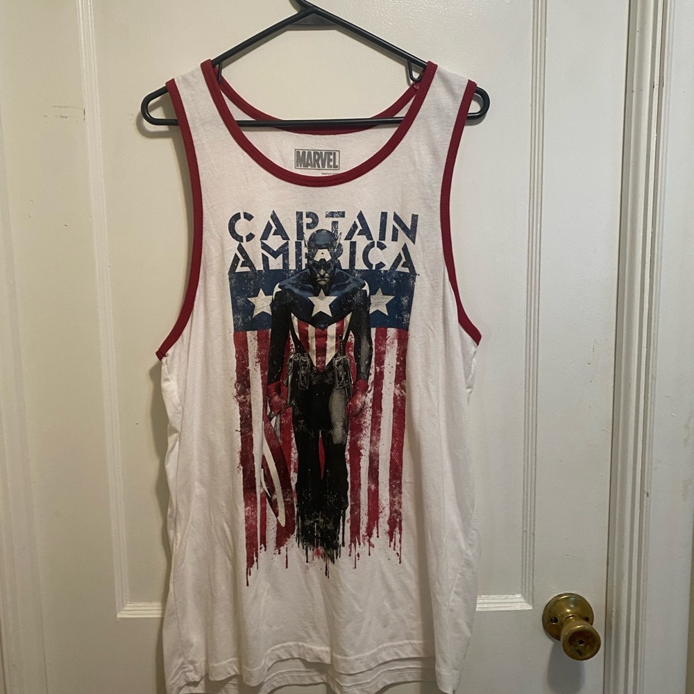 Captain america no sleeve shirt